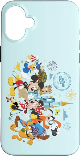 Vista 23 de Walt Disney World 50th Anniversary Mickey and Friends - Carcasa para iPhone 17, color azul
