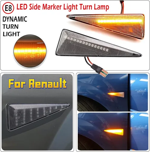 Vista 6 de Lámpara de señal de giro LED delantera para guardabarros lateral, compatible con Renault Megane MK2 CC Espace MK4 Scenic MK2 Wind Avantime Thalia 2