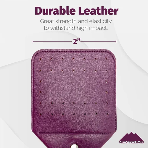 Vista 4 de Matamoscas de cuero vegano resistente, mango de alambre tejido de metal extra largo y resistente, matamoscas manuales grandes, matamoscas insectos