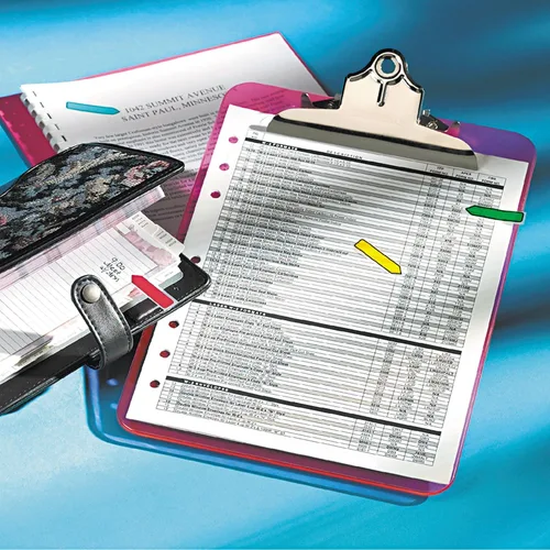 Vista 3 de Post-it 684ARR3 Flechas de página de 0.5 in, azul/verde/rojo/amarillo, 24/color, 96 hojas por paquete