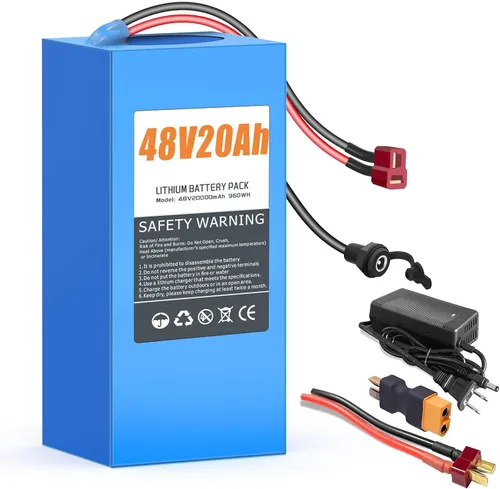 Vista 6 de Paquete de batería de litio de 36V8Ah, BMS integrado de 30 A (motor de 0 a 750 W), incluye cargador 2A, conector XT60 y SM, para Jetson Bolt Pro
