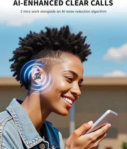 Vista 9 de Auriculares de oreja abierta, auriculares inalámbricos con clip, Bluetooth con clip para la oreja, comodidad ligera, ajuste seguro ergonómico