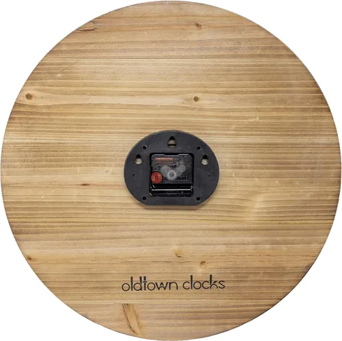 Vista 4 de Oldtown Clocks Reloj de pared romano de madera multicolor de 18 pulgadas con playa costera marítima (gris, 18 pulgadas)