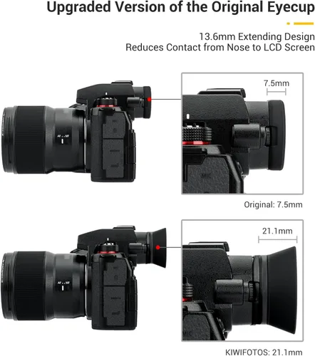 Vista 3 de LUMIX S5II S5IIX ocular ocular de silicona suave extendida visor de copa ocular especial diseñado para cámara Panasonic LUMIX S5II S5IIX S5IIX S5 II