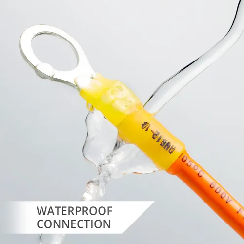 Vista 4 de Wirefy Kit de 120 conectores de cables - Kit de conectores eléctricos - Conector de terminal de cable - Marino impermeable - Conector de empalme