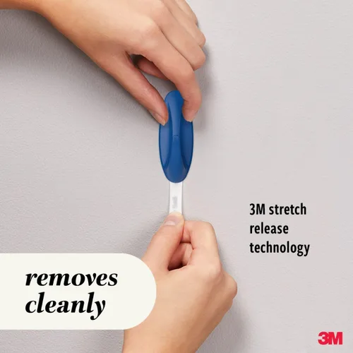 Vista 7 de Command Paquete de ganchos de diseño mixto, Arctic Freeze, 10 ganchos, 16 tiras