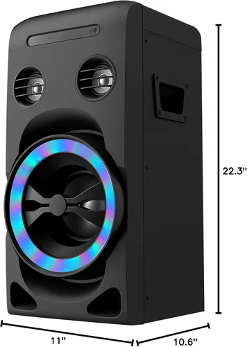 Vista 9 de Sistema estéreo para el hogar de 100 W con reproductor de CD, radio FM, Bluetooth, entrada AUX/USB, función de karaoke, conector para auriculares