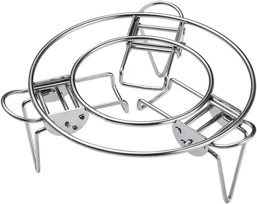 Adjustable for Stainless Steel Steamer Rack, 304 for Heavy Duty Pot Insert with Foldable Feet, 6.3-9.6 Inch Expandable Steam Tray for Pressure