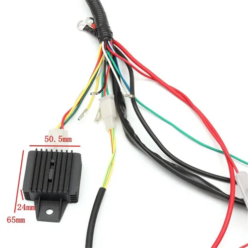 Vista 3 de Arnés de cableado de motor de arranque eléctrico CDI, bobina de cableado, tren de cableado para quad, moto de tierra, ATV, buggy y buggy de dunas