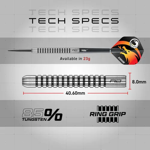 Vista 4 de RED DRAGON Apollo - Juego de dardos de 0.81 oz con vuelos y tallos duros