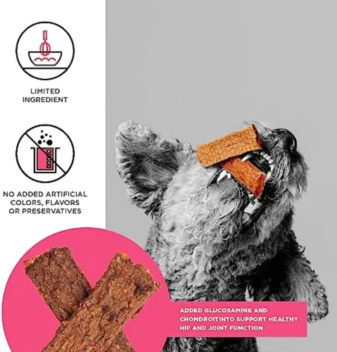 Vista 3 de BIXBI Liberty - Golosinas funcionales saludables para la cadera y las articulaciones del perro, receta de carne de res, 5 onzas