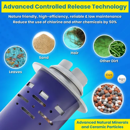 Vista 3 de Cartucho mineral de repuesto Nature2 Duoclear 25 35 W28000 W28001 para todos los Zodiac Duoclear y Nature2 Fusion, Fusion Soft, Vision Pro System