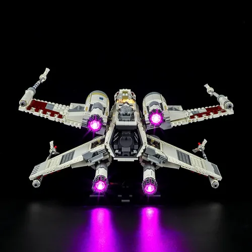 Vista 2 de Kit de iluminación LED Briksmax para LEGO-75355 X-Wing Starfighter – Compatible con modelo de bloques de construcción Lego Star Wars – no incluye