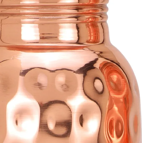 Vista 7 de Copper Water Bottle (34oz/1000ml) w/a Carrying Canvas Bag 100% Pure Copper Bottle for Drinking Water Lab-Tested, Heavy Duty & Leak-Proof