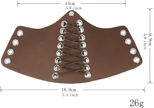 Vista 4 de Brazalete de cuero para hombre, mujer, 2