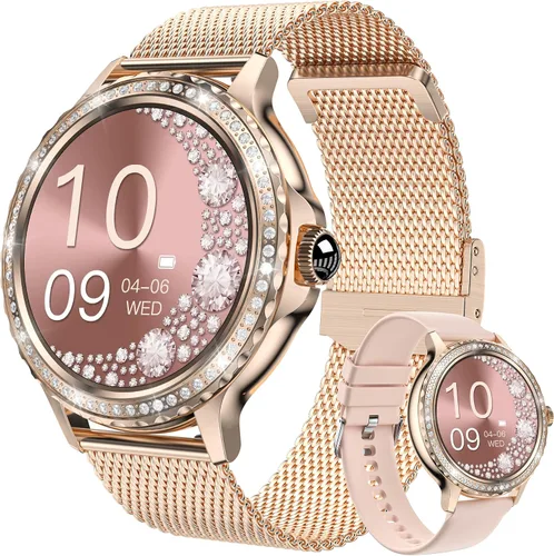 Reloj inteligente para mujer, reloj inteligente Bluetooth para iPhone, Android, iOS, IP68, impermeable, para mujer, rastreador de actividad física