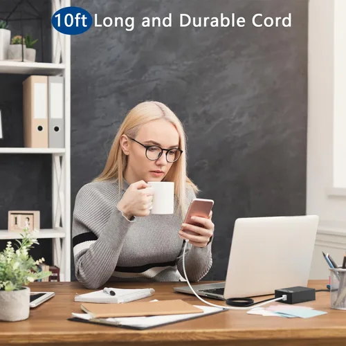 Vista 4 de Cargador de 65 W compatible con Microsoft Surface Pro 11, 10, 9, 8, 7+, 7, 6, 5, 4, 3, X, Windows Surface Laptop 7,6, 5, 4, 3, 2, 1, Surface Go