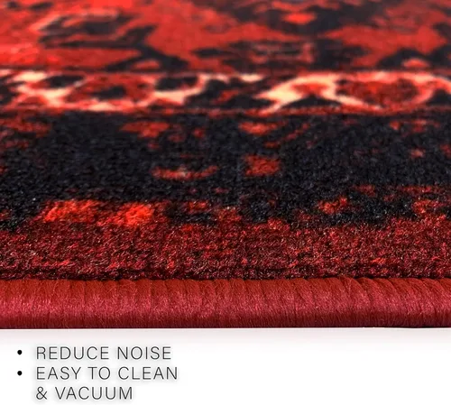 Vista 5 de Alfombra de pasillo hecha a medida de pelo bajo con respaldo de goma para cocina, vestíbulo, pasillo, entrada, elige tu longitud, tamaño de 26