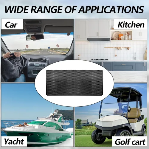 Vista 2 de Tapete de goma antideslizante para salpicadero, tamaño de 10.6 x 5.9 pulgadas, tapete antideslizante para automóvil, accesorios de salpicadero