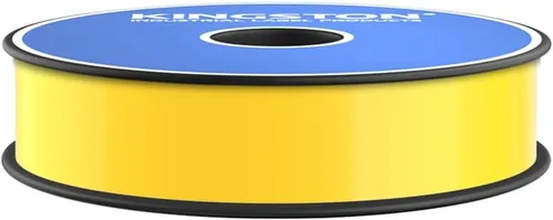Kingston Cinta de etiquetas de vinilo premium, amarilla, 1 pulgada x 150 pies para DuraLabel, LabelTac, VnM SignMaker, SafetyPro, Viscom y otros