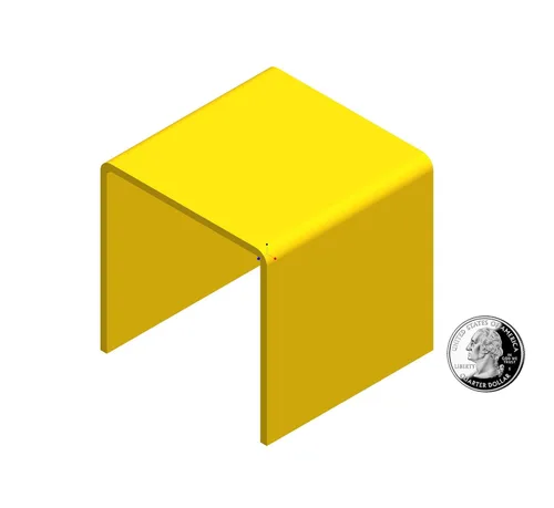 Vista 73 de FixtureDisplays® One Riser Combo - Cubo de 2 pulgadas de 3 caras con pedestal de plexiglás negro Lucite acrílico, accesorios para exhibición