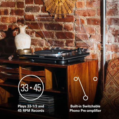 Vista 6 de Audio-Technica AT-LP70X Tocadiscos Automático (Negro/Gris)