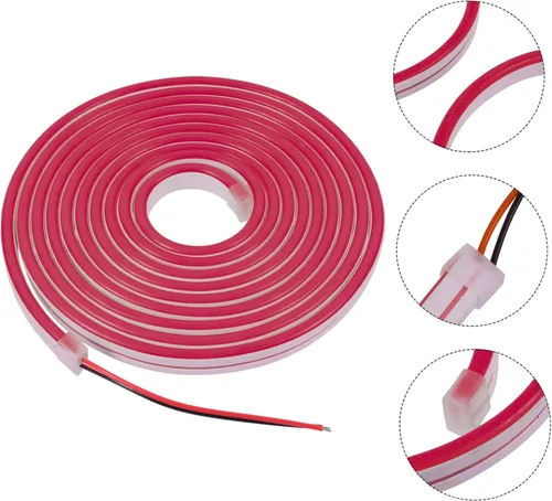 Vista 9 de Uonlytech - Luces de neón de silicona impermeable LED de neón con cuerda de luz flexible para cumpleaños, día de San Valentín, festival, fiesta