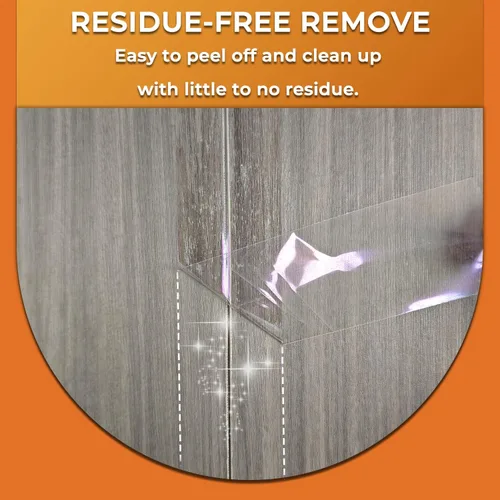 Vista 6 de SWRT 2 pulgadas x 27 metros 8 mil Cinta transparente resistente para sellado de ventanas, sin residuos, aislamiento de ventana para invierno