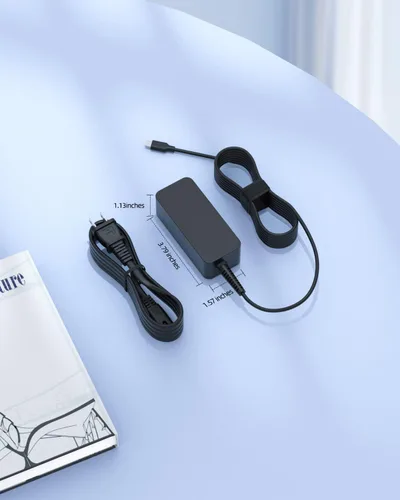 Vista 5 de Superer Cargador USB C de 45 W apto para Lenovo Chromebook Laptop Ordenador Adaptador de Fuente de Alimentación Adaptador de Reemplazo