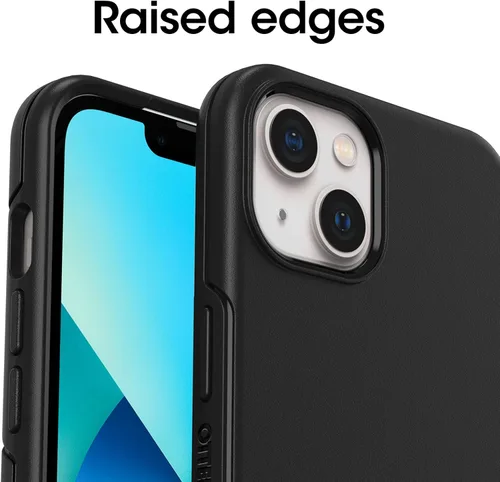Vista 4 de OtterBox Funda para iPhone 13 (SOLAMENTE) de la Serie Symmetry - Negro, Ultra-Elegante, Compatible con Carga Inalámbrica, Bordes Elevados Protegen