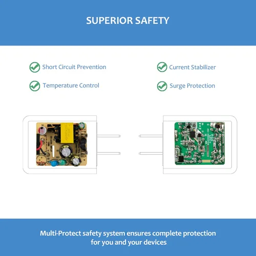 Vista 3 de ELEGOO Adaptador de convertidor de CA 100V-240V DC 9V 1A Fuente de alimentación Enchufe de EE. UU. Adaptador de corriente de 0.217 in x 0.083 in