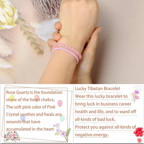 Vista 201 de LPBeads Pulsera de piedra natural hecha a mano de tamaño ajustable