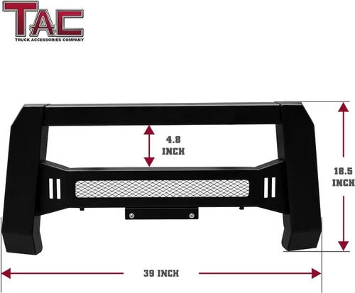 Vista 9 de TAC - Barra de toro modular con LED compatible con RAM 1500 2009-2018 RAM 1500 Classic 2019-2023 (excluye Rebel y Warlock), protector de cepillo
