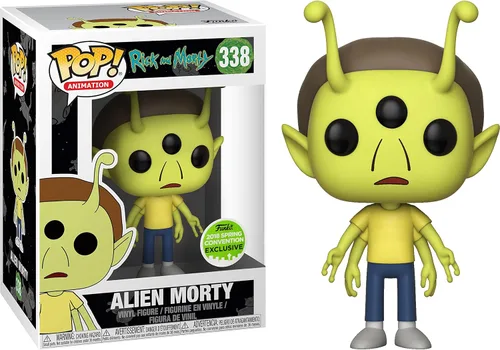 Vista 5 de Alien Morty (2018 Spring Con Exc): Fun ko P o p ! - Figura de vinilo de animación con 1 protector gráfico compatible con 'ToysDiva' (338 - 28448 - B)
