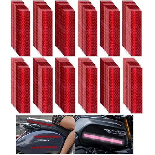 Vista 32 de Adhesivos reflectantes reflectantes de 1 pulgada de diámetro, reflector, impermeable, cinta adhesiva de advertencia de alta visibilidad