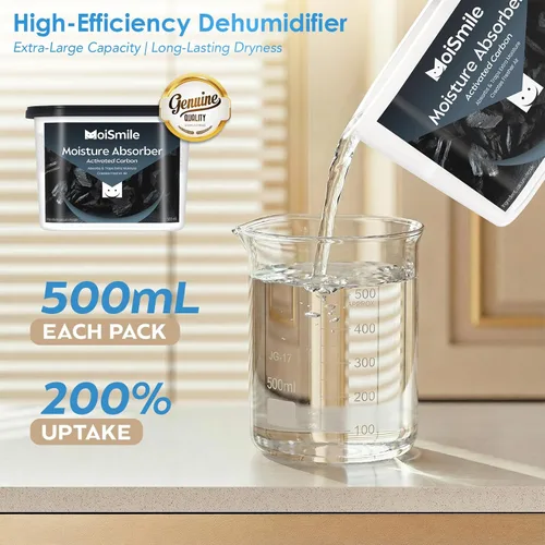 Vista 4 de Absorbedores de humedad, eficientes cajas de absorción de humedad de carbón activado y cajas absorbentes de olores, deshumidificador de automóvil