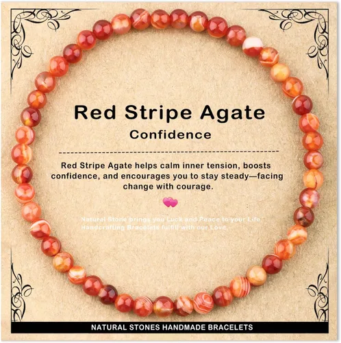 Vista 48 de AD Beads 4mm6mm8mm10mm Handmade Bracelet - Natural Gemstone for Peace and Tranquility - Meditation, Yoga, Healing and Energy Gift for Unisex