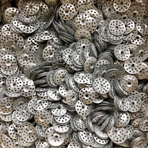 Vista 2 de Botones de techo de arandelas de reparación de yeso galvanizado de 1 pulgada (300 piezas)