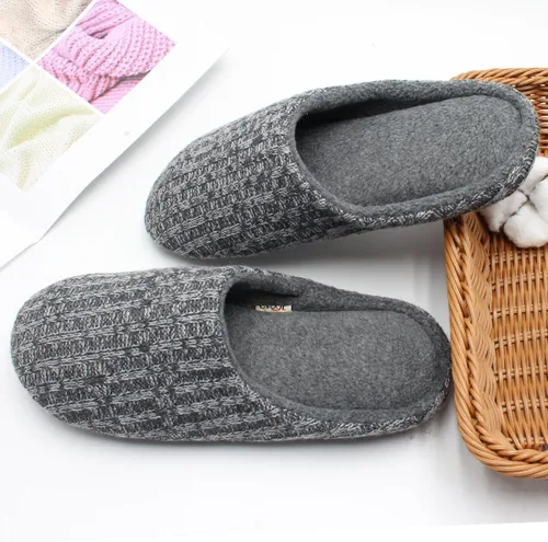 Vista 5 de ofoot Pantuflas de casa de espuma viscoelástica de algodón lavable para mujer, para el hogar, para interiores, para dormitorio, ligeras