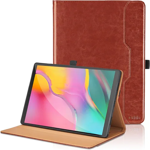 Vista 14 de Funda para Samsung Galaxy Tab A7 de 10,4 pulgadas 2020 (SM-T500/T505/T507) - Funda de piel sintética con función atril y bolsillo, función de Azul