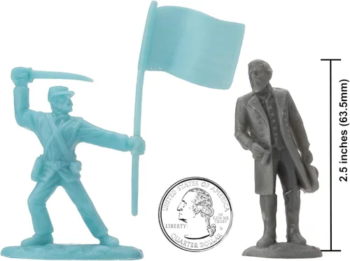 Vista 3 de BMC Civil War Plastic Army Men - 32pc Battle of Petersburg Soldier Figures