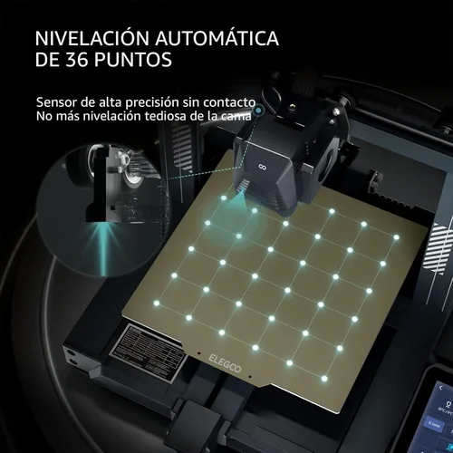 Vista 5 de ELEGOO Impresora 3D Neptune 3 Pro, montaje rápido con nivelación automática, extrusora de accionamiento directo, plataforma flexible PEI y pantalla