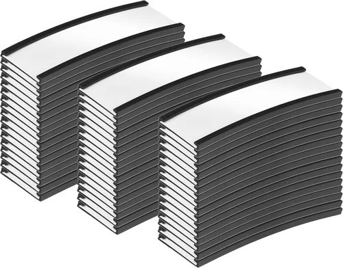 Paquete de 50 portaetiquetas magnéticos de canal C con insertos de papel y protectores de plástico transparente, letrero de superficie de metal y