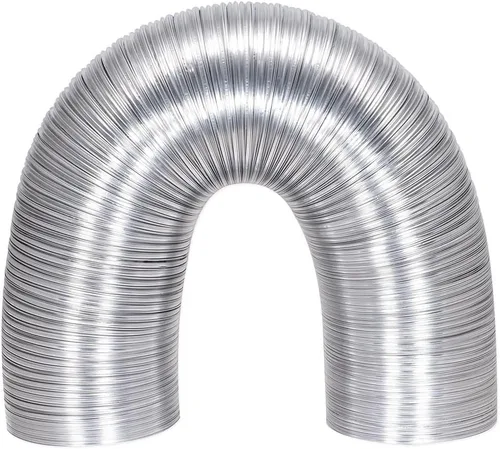 Vista 8 de Eastman Ventilación para secadora ArmorFlex de 8 pies, conducto de aluminio flexible con abrazaderas, semirrígido, 69028