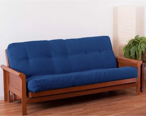 Vista 74 de Blazing Needles Renewal - Colchón futón de sarga de 8 pulgadas, individual, color borgoña