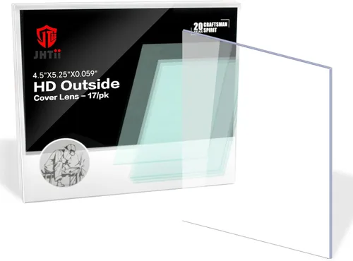 17 unids casco de soldadura HD cubierta exterior lente 4.5 "x5.25" x 0.059" para casco de soldadura reemplazo fuera de las cubiertas de filtro de