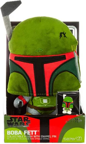 Vista 2 de Star Wars Boba Fett - Peluche estilizado de 7 pulgadas con pin esmaltado