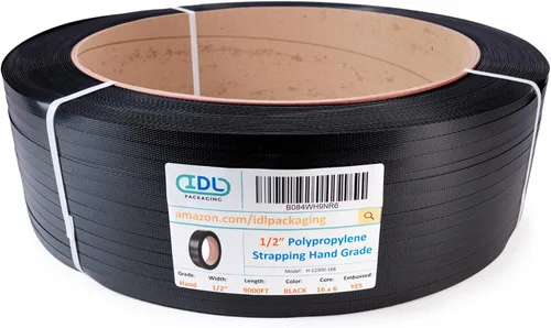 Vista 11 de IDL Packaging Bobina de correa de polipropileno (PP) de 1/2" x 200' (12,7 mm x 61 m) (300 libras de resistencia a la rotura) en caja auto