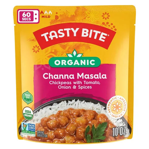 Vista 3 de Tasty Bite - Channa Masala, comida hindú, platillo listo para comer, para meter al microondas, 10 onzas (6 unidades)