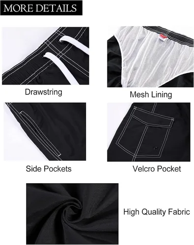 Vista 5 de Vocanbomor Traje de baño de secado rápido para hombre